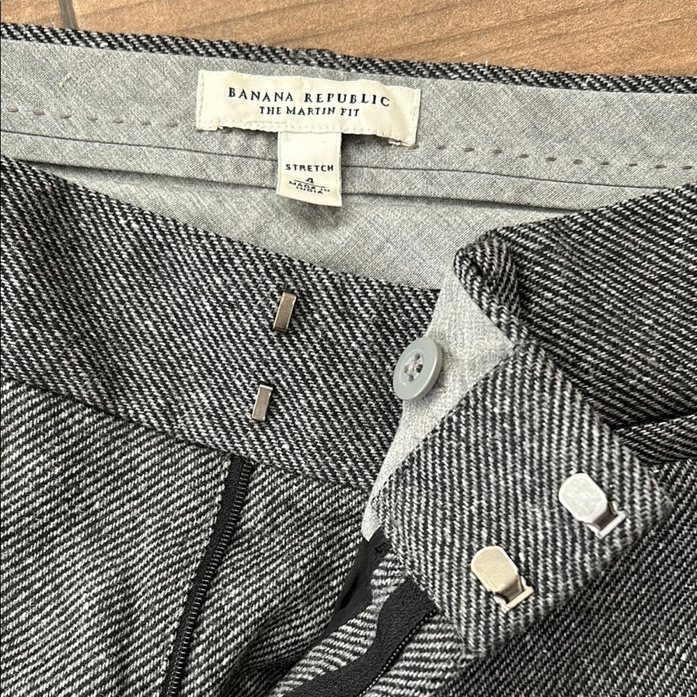 Banana Republic Gray Herringbone Pants